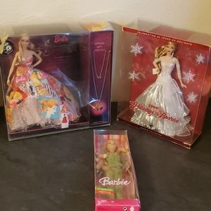 Three vintage Barbies